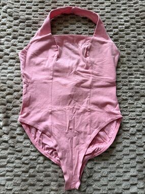 Pink Halter One-Piece Top